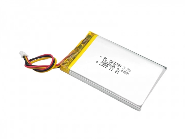 3.7V聚合物锂电池|503759 3.7V 1200mAh-3pin