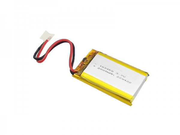 103450 3.7V 2000mAh 高温锂电池-20AWG