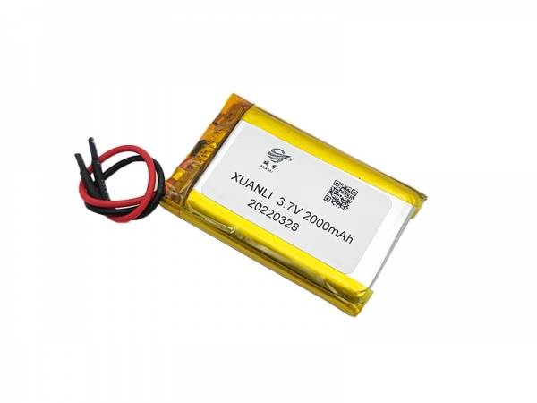 3.7V聚合物锂电池 | 103450 2000mAh 3.7V 22AWG