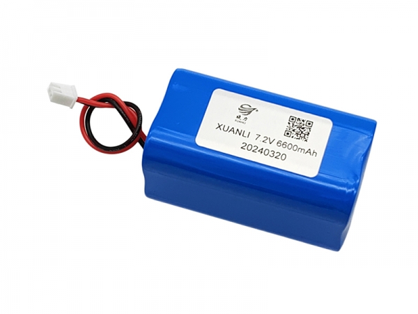 7.2V 6600mAh 18650 imported lithium battery |2S2P lithium battery -2pin