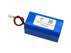 7.2V 6600mAh 18650 imported lithium battery |2S2P lithium battery -2pin