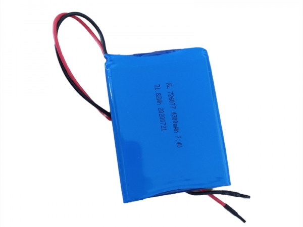 7.4V聚合物锂电池 | 726077 7.4V 4300mAh